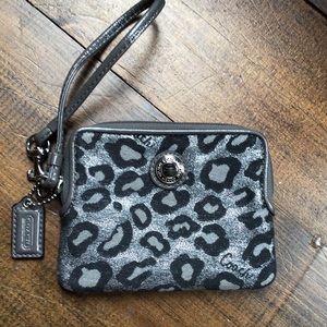 Coach Ocelot Animal Print Wristlet